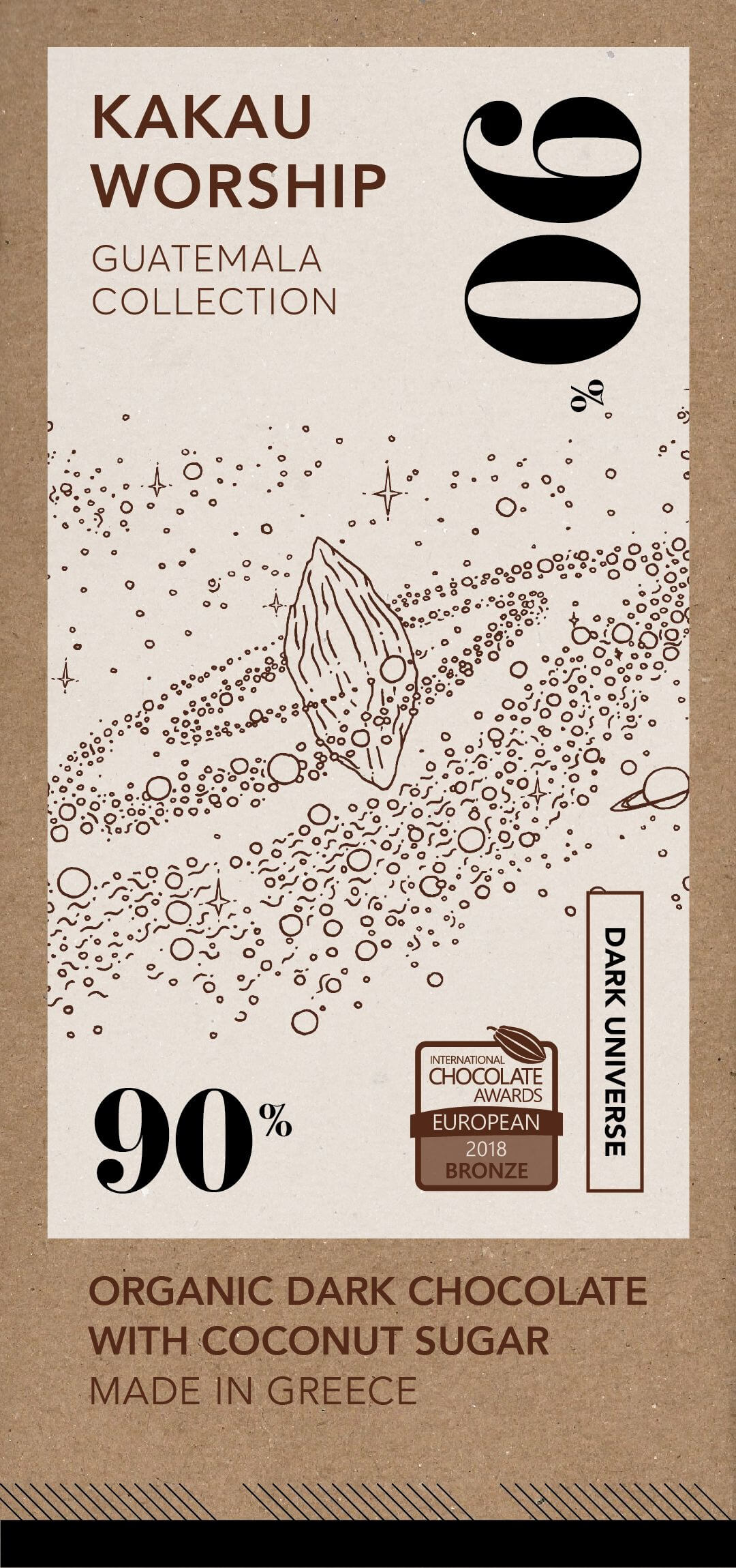 Dark universe - organikus csokoládé 90% - Guatemala Dark universe - organikus csokoládé 90% - Guatemala
